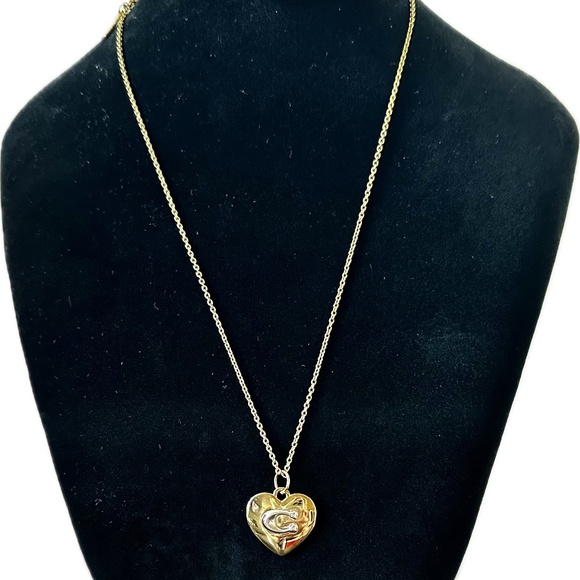 COACH INITIAL HEART PENDANT NECKLACE - Picture 1 of 4